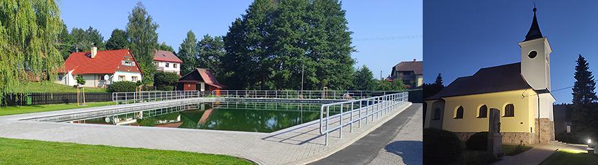 Kaple sv. Václava a obecní nádrž