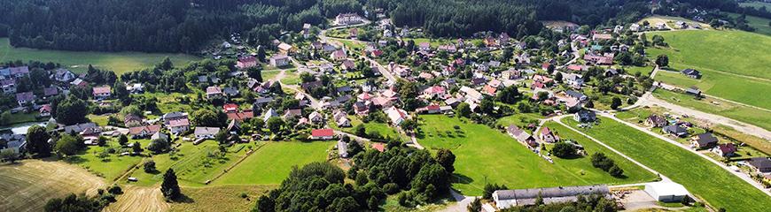 Letecký pohled na Českou Čermnou